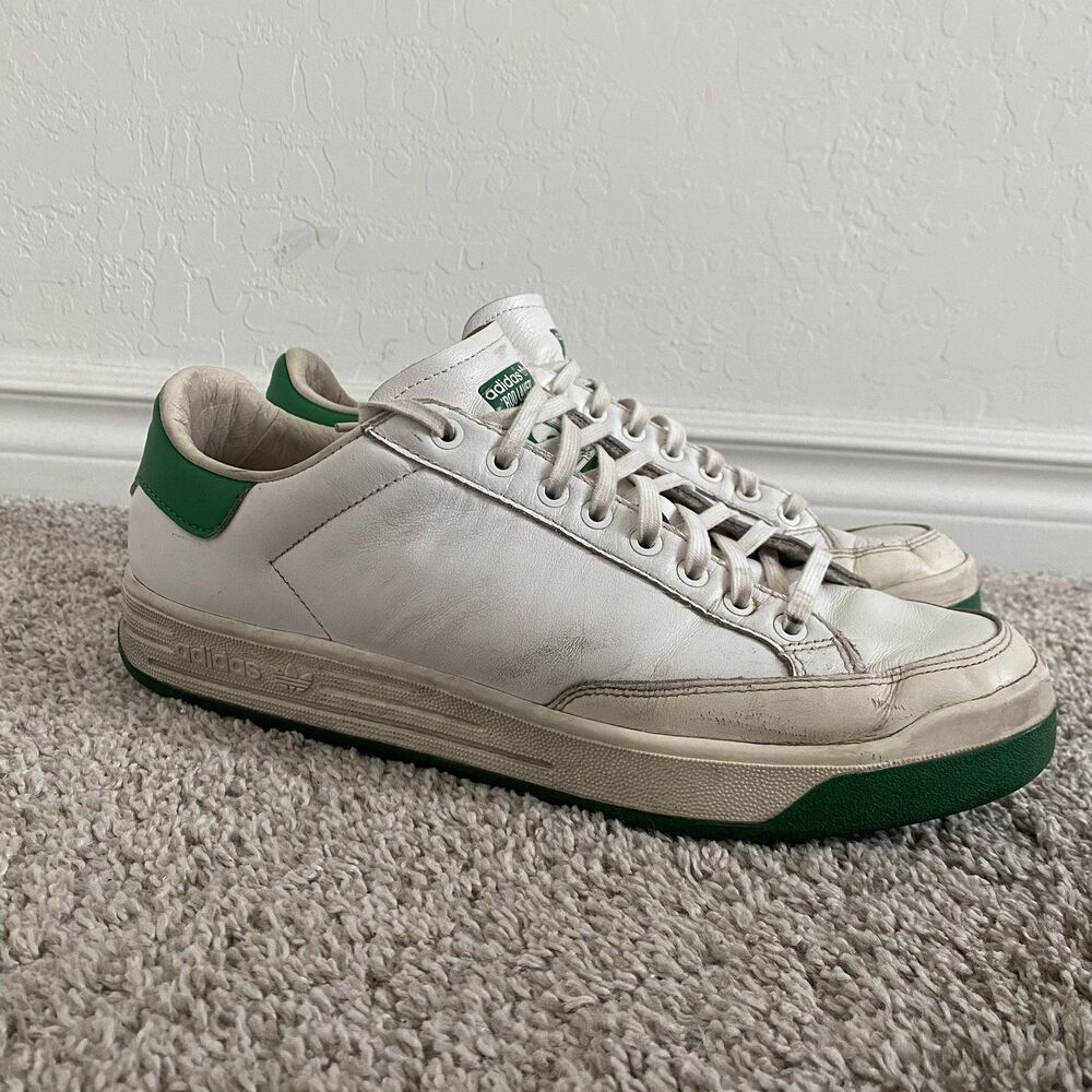 Adidas Originals Rod Laver 'Full Leather' Sneakers in White and Green - Size 12 - Picture 9 of 9